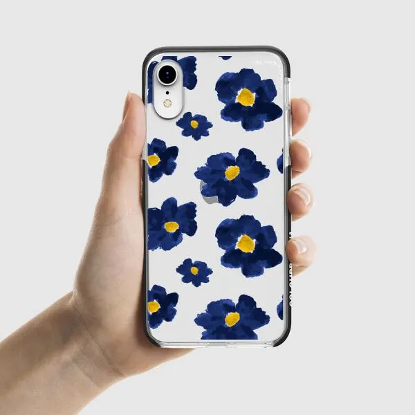 iPhone Case - Deep Blue Flowers