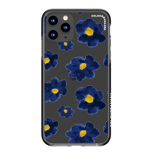 iPhone Case - Deep Blue Flowers