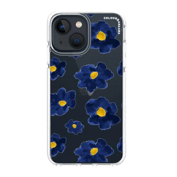 iPhone Case - Deep Blue Flowers