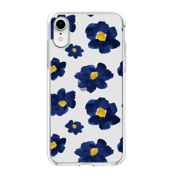 iPhone Case - Deep Blue Flowers