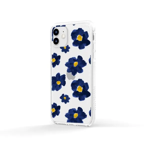 iPhone Case - Deep Blue Flowers