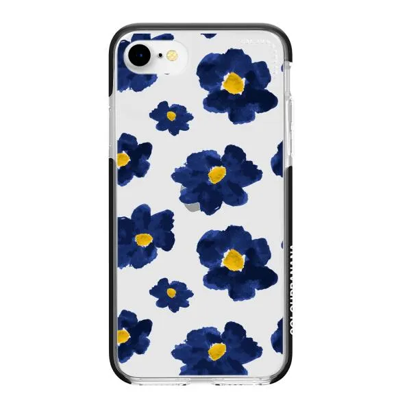 iPhone Case - Deep Blue Flowers