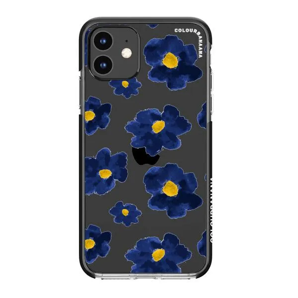 iPhone Case - Deep Blue Flowers