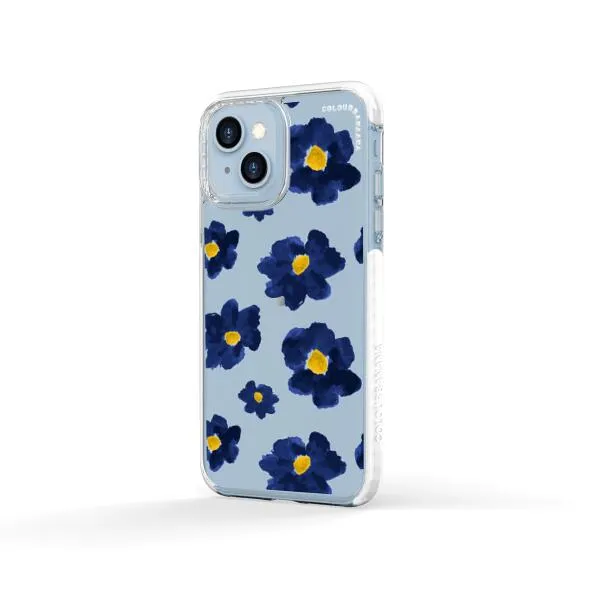 iPhone Case - Deep Blue Flowers