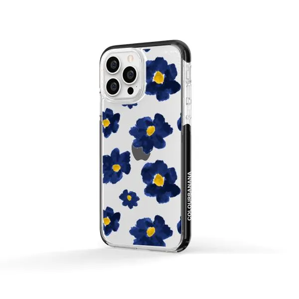 iPhone Case - Deep Blue Flowers