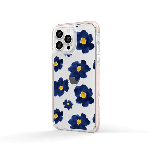 iPhone Case - Deep Blue Flowers