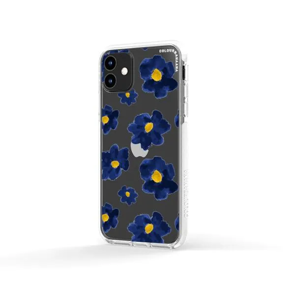 iPhone Case - Deep Blue Flowers
