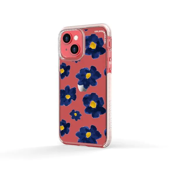 iPhone Case - Deep Blue Flowers