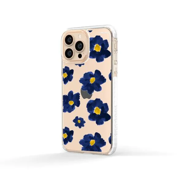 iPhone Case - Deep Blue Flowers