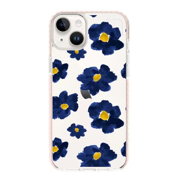 iPhone Case - Deep Blue Flowers