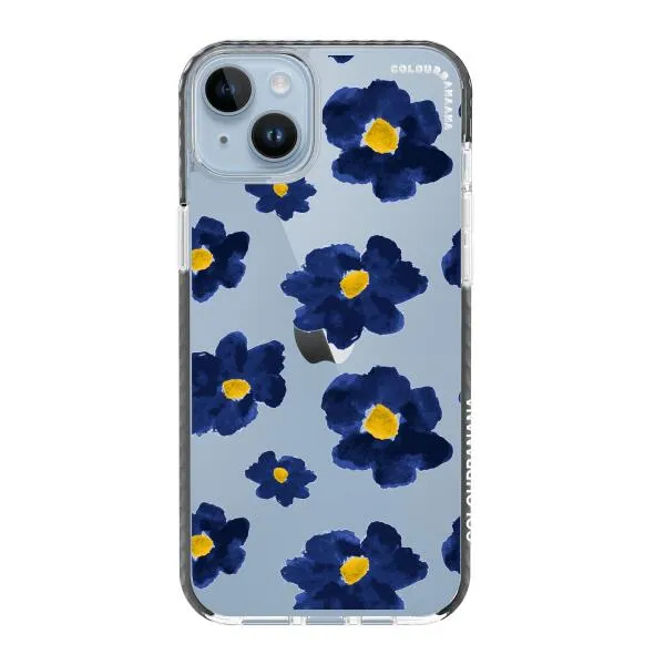iPhone Case - Deep Blue Flowers