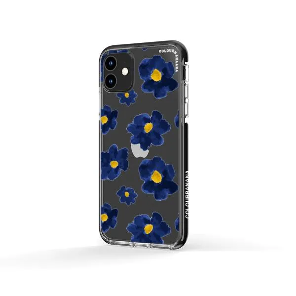 iPhone Case - Deep Blue Flowers