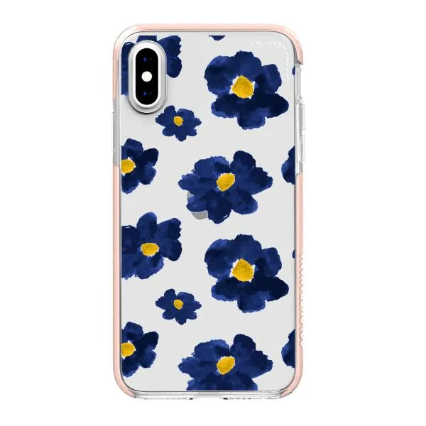 iPhone Case - Deep Blue Flowers