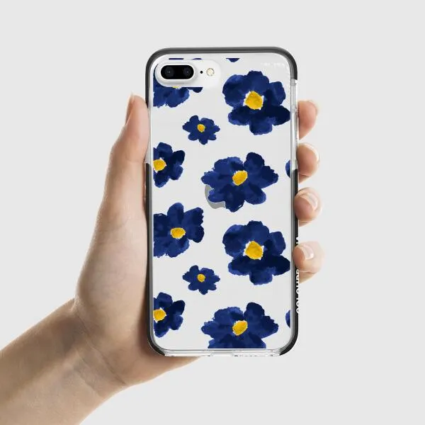 iPhone Case - Deep Blue Flowers