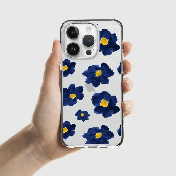 iPhone Case - Deep Blue Flowers