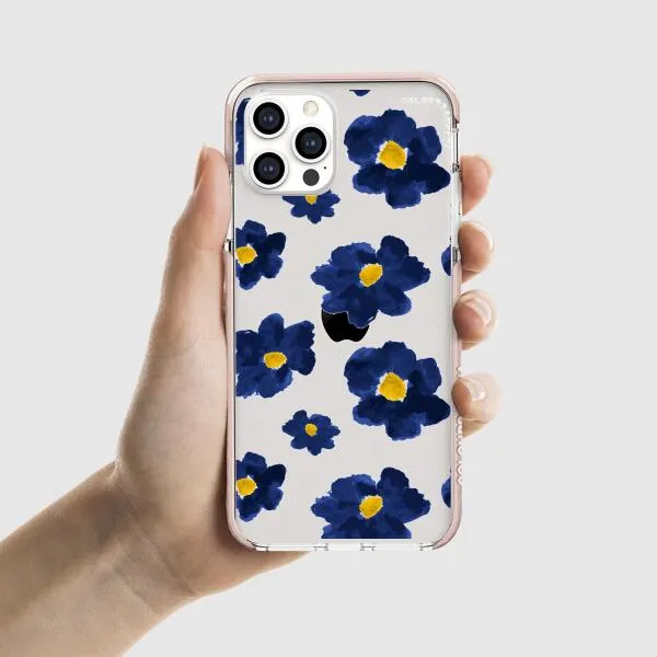 iPhone Case - Deep Blue Flowers
