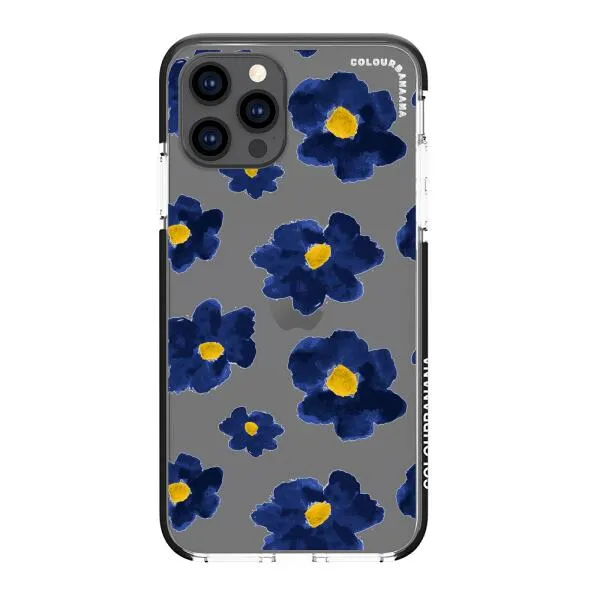 iPhone Case - Deep Blue Flowers