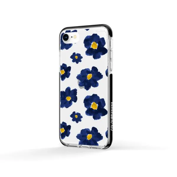 iPhone Case - Deep Blue Flowers