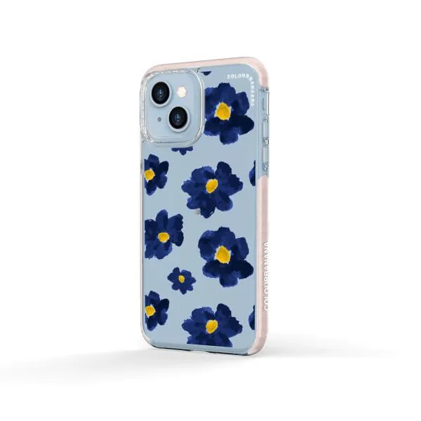 iPhone Case - Deep Blue Flowers