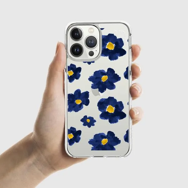 iPhone Case - Deep Blue Flowers