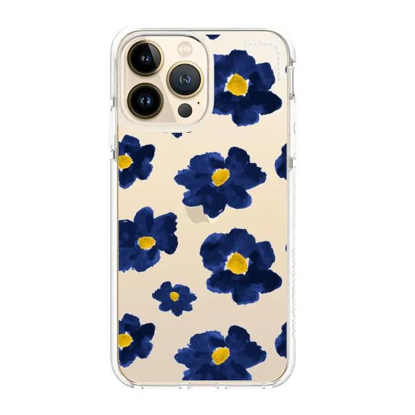 iPhone Case - Deep Blue Flowers