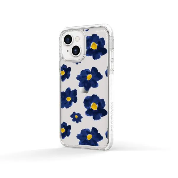 iPhone Case - Deep Blue Flowers
