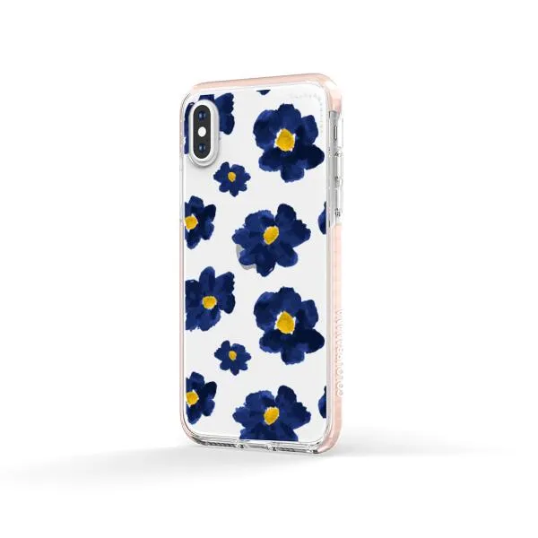 iPhone Case - Deep Blue Flowers