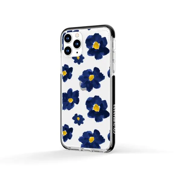 iPhone Case - Deep Blue Flowers