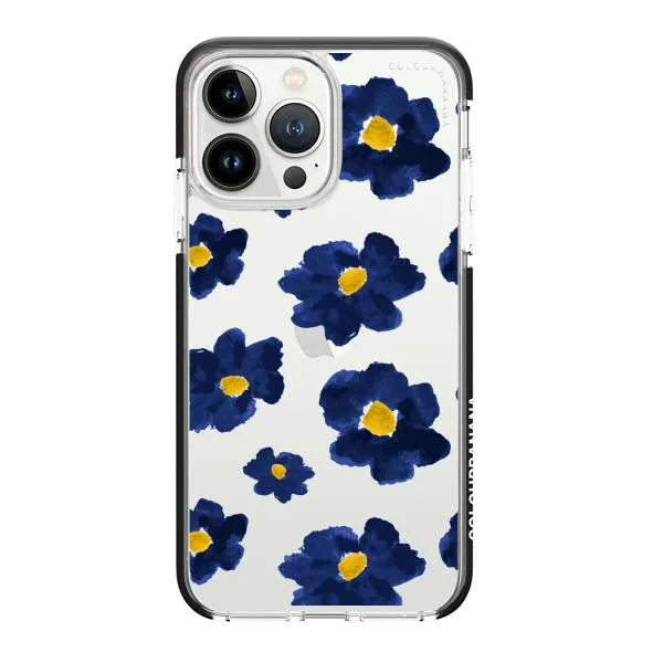 iPhone Case - Deep Blue Flowers