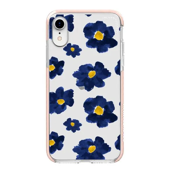 iPhone Case - Deep Blue Flowers