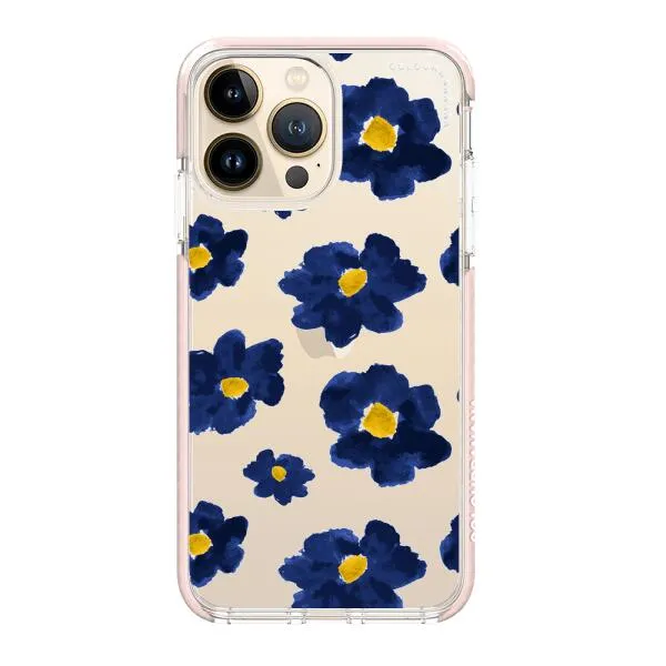 iPhone Case - Deep Blue Flowers