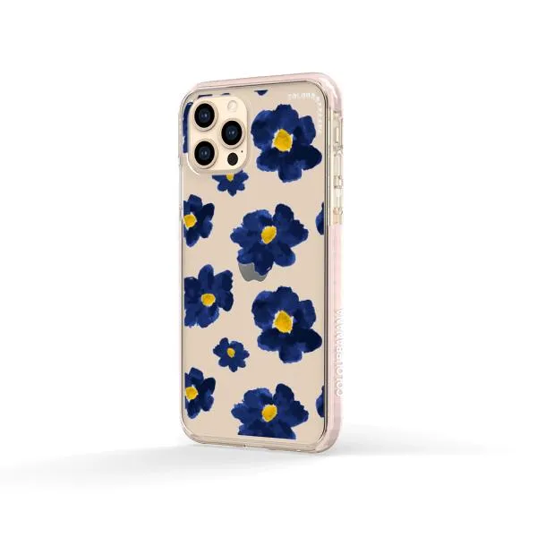 iPhone Case - Deep Blue Flowers
