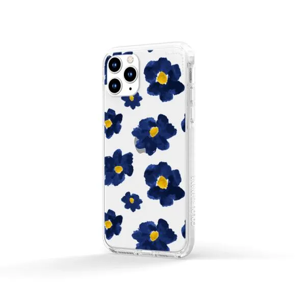 iPhone Case - Deep Blue Flowers