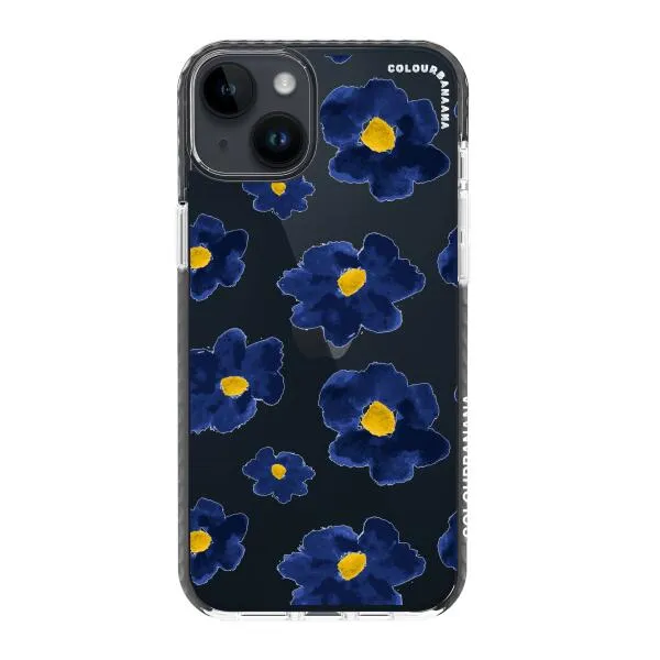 iPhone Case - Deep Blue Flowers