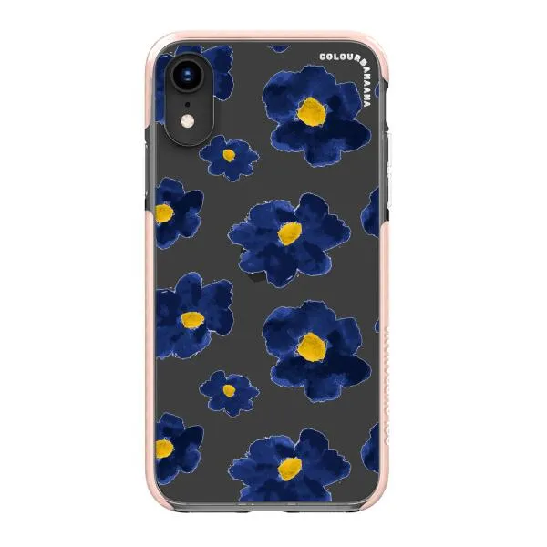 iPhone Case - Deep Blue Flowers