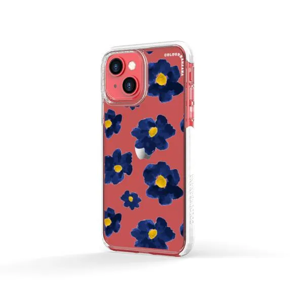 iPhone Case - Deep Blue Flowers