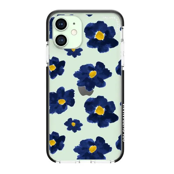 iPhone Case - Deep Blue Flowers