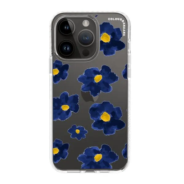 iPhone Case - Deep Blue Flowers