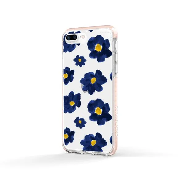 iPhone Case - Deep Blue Flowers