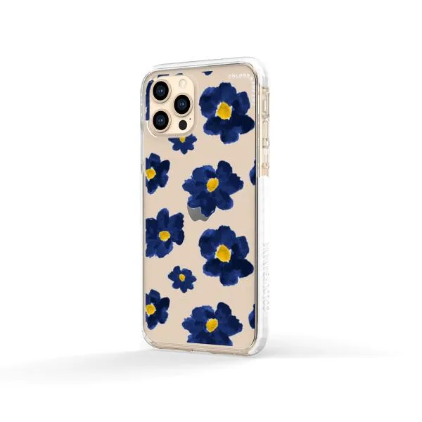 iPhone Case - Deep Blue Flowers