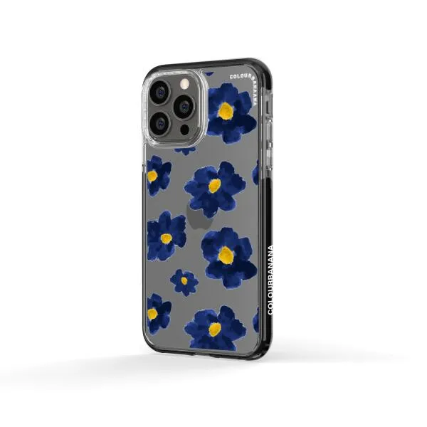 iPhone Case - Deep Blue Flowers