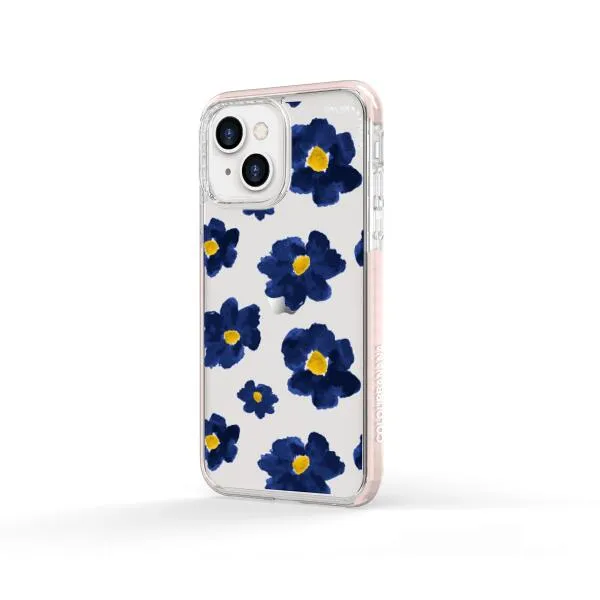 iPhone Case - Deep Blue Flowers