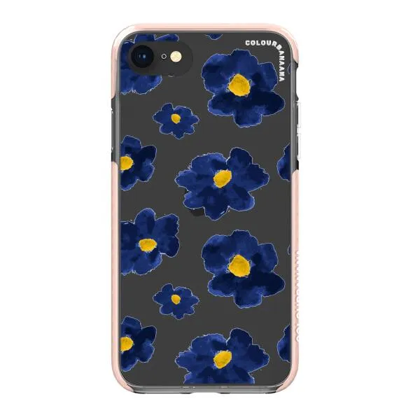 iPhone Case - Deep Blue Flowers