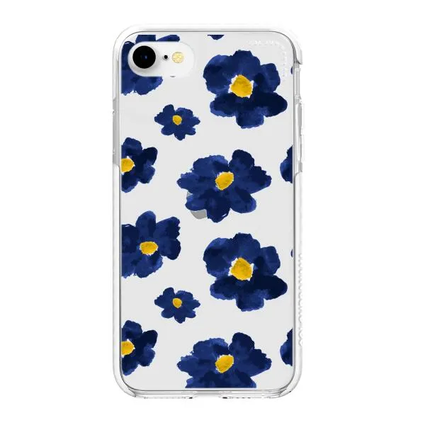 iPhone Case - Deep Blue Flowers