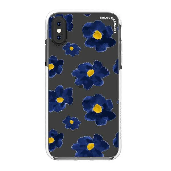 iPhone Case - Deep Blue Flowers