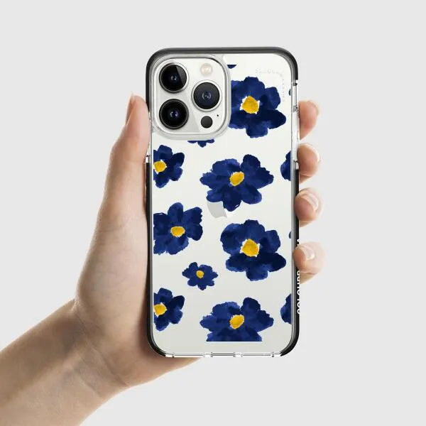 iPhone Case - Deep Blue Flowers