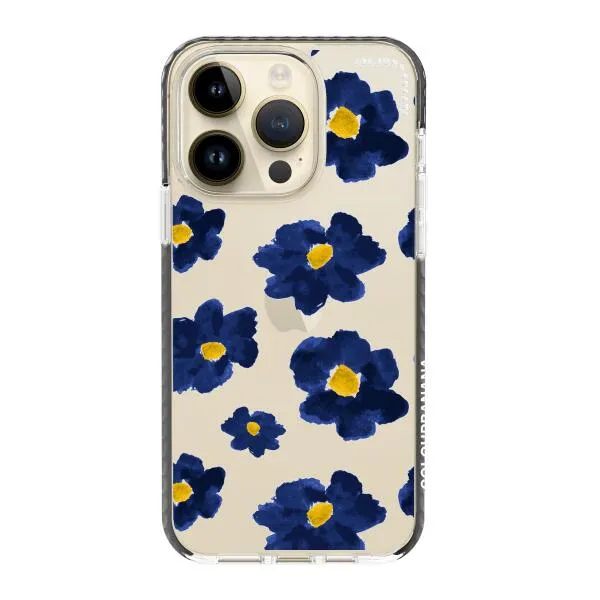 iPhone Case - Deep Blue Flowers