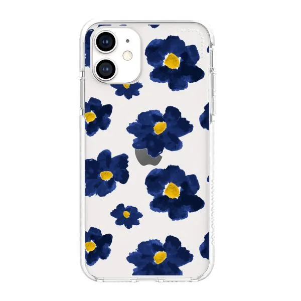 iPhone Case - Deep Blue Flowers
