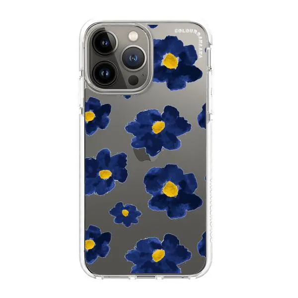 iPhone Case - Deep Blue Flowers