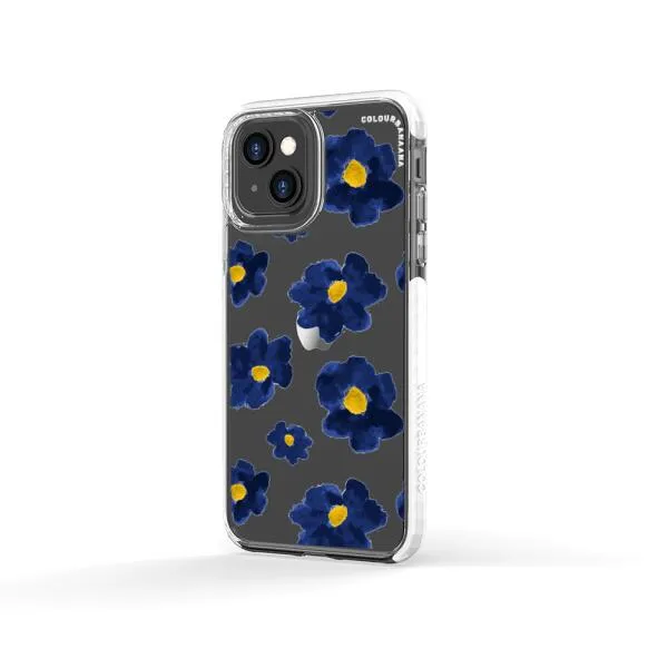 iPhone Case - Deep Blue Flowers